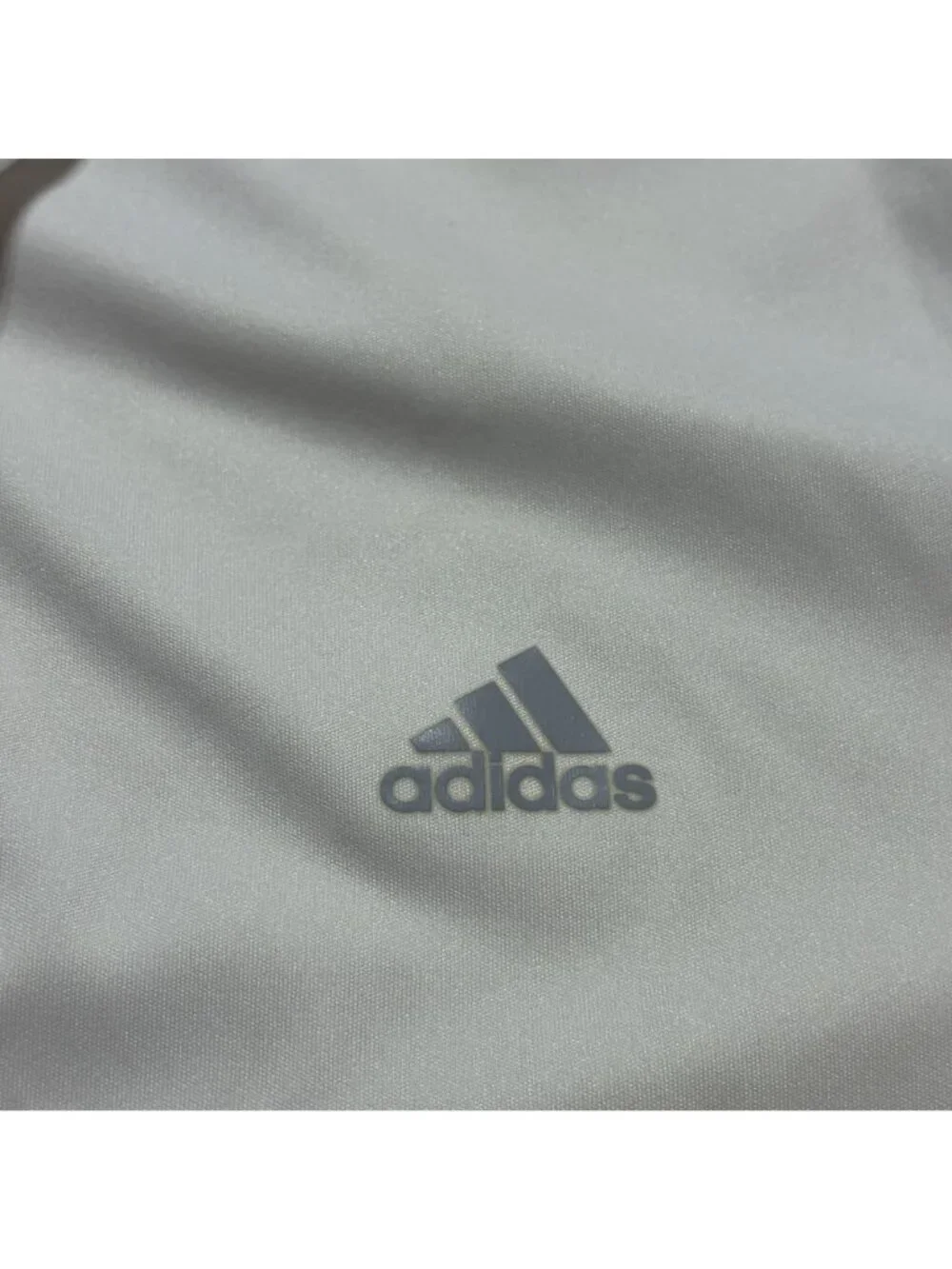 Adidas White Polo Shirt Size Large Short Sleeve Lightweight Performance Sporty